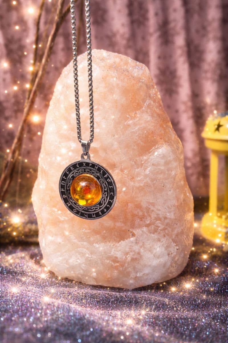 Pendentif rond éclat mystique