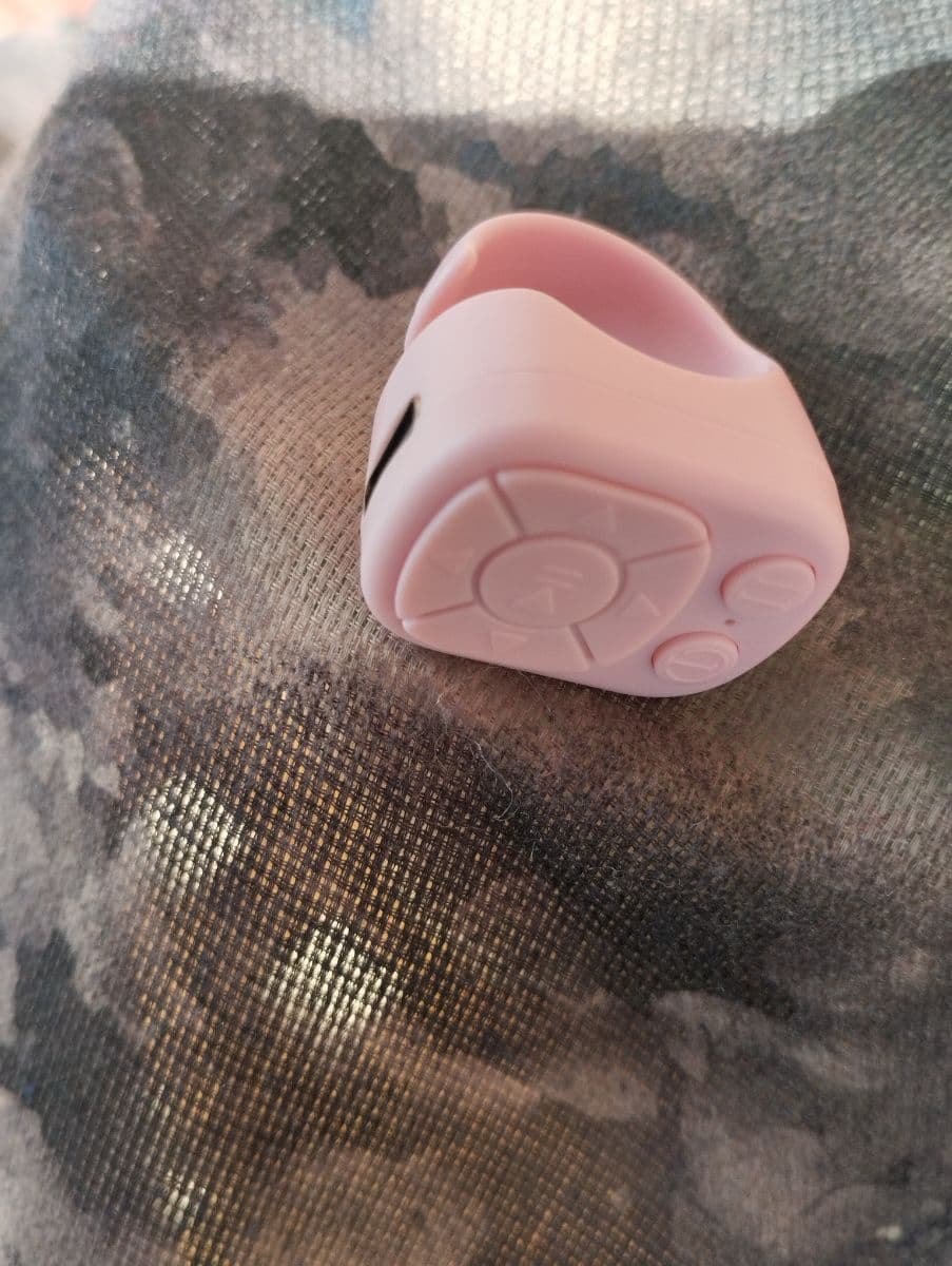 Bague téléphone rose pale - Image 2